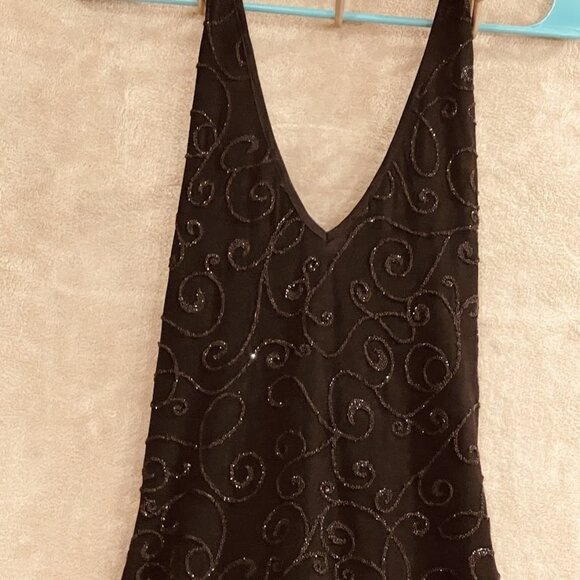 Cache Dress‎ Womens Small Black Beaded Gown Maxi Evening Formal USA Alexia Admor - Picture 3 of 16